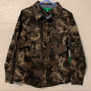 Kids camouflage button up